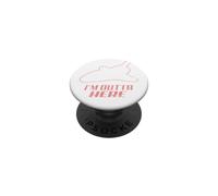 I'm Outta Here NASA Spaceship Outline PopSockets PopGrip Adhésif