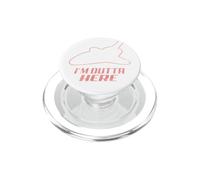I'm Outta Here NASA Spaceship Outline PopSockets PopGrip pour MagSafe