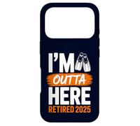 I'm Outta Here Retired 2025 Plongée et Natation Retraite Coque pour iPhone 17 Pro
