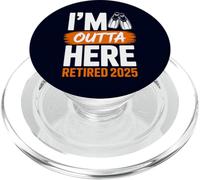 I'm Outta Here Retired 2025 Plongée et Natation Retraite PopSockets PopGrip pour MagSafe