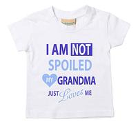 I'm Pas Spoiled Mon grand mère Just Loves moi garçons T-shirt Bébé tout-petit enfants disponible en tailles 0-6 mois pour 14-15 ans petit-fils - Blanc, 5-6 ANS