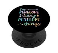 I'm Penelope Doing Penelope Things Prénom personnalisé PopSockets PopGrip Adhésif