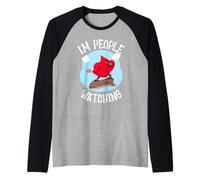 I'm People Watching Cadeau Amusant pour Les Amoureux de la Nature Manche Raglan