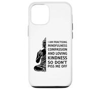 I'm Practicing Compassion So Don't Piss Me Off Yoga Humor Coque pour iPhone 12/12 Pro