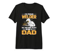 I'm Proud Welder But Nothing Beats Being Dad Welders Welding T-Shirt Haut de Gamme