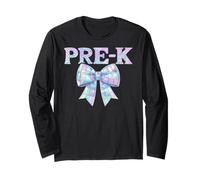 I'm Ready for Pre K Preppy Girly Coquette Bow Girl First Day Manche Longue