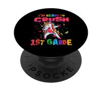 I'm Ready to Crush 1st Grade Dabbing Unicorn Back to School PopSockets PopGrip Adhésif
