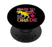 I'm Ready to Crush 1st Grade Dinosaurs Back to School PopSockets PopGrip Adhésif