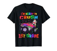 I'm Ready to Crush 1st Grade Unicorn Dabbing Monster Truck T-Shirt Graphique avec Valeur