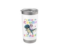 I'm Ready To Crush 1st Grade Unicorn Dinosaur Back to School Gobelet isotherme en acier inoxydable double paroi