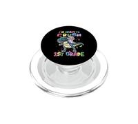 I'm Ready to Crush 1st Grade Unicorn Dinosaur Back to School PopSockets PopGrip pour MagSafe