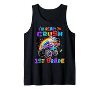 I'm Ready to Crush 1st Grade Unicorn Ride Monster Truck Débardeur