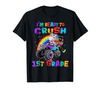 I'm Ready to Crush 1st Grade Unicorn Ride Monster Truck T-Shirt Graphique avec Valeur