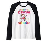 I'm Ready to Crush 2nd Grade Unicorn Dabbing Back to School Manche Raglan