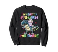 I'm Ready to Crush 2nd Grade Unicorn Dinosaur Back to School Sweatshirt