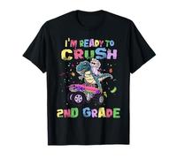I'm Ready to Crush 2nd Grade Unicorn Dinosaur Monster Truck T-Shirt