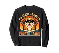 I'm Ready to Crush 4th Grade Bulldog Lunettes de Soleil rétro drôles Sweatshirt