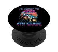 I'm Ready to Crush 4th Grade Monster Truck Back to School PopSockets PopGrip Adhésif