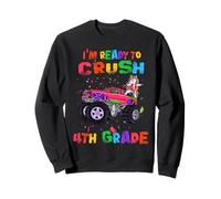 I'm Ready to Crush 4th Grade Unicorn Dabbing Monster Truck Sweatshirt
