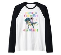 I'm Ready to Crush 4th Grade Unicorn Dinosaur Back to School Manche Raglan