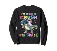 I'm Ready to Crush 4th Grade Unicorn Dinosaur Back to School Sweatshirt