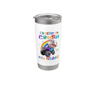 I'm Ready To Crush 4th Grade Unicorn Ride Monster Truck Gobelet isotherme en acier inoxydable double paroi
