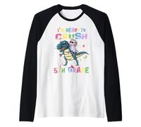 I'm Ready to Crush 5th Grade Unicorn Dinosaur Back to School Manche Raglan