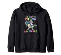 I'm Ready to Crush 5th Grade Unicorn Dinosaur Back to School Sweat à Capuche