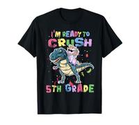 I'm Ready to Crush 5th Grade Unicorn Dinosaur Back to School T-Shirt