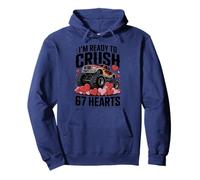 I'm Ready to Crush 67 Hearts Boys Valentines Monster Trucks Sweat à Capuche