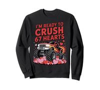 I'm Ready to Crush 67 Hearts Boys Valentines Monster Trucks Sweatshirt