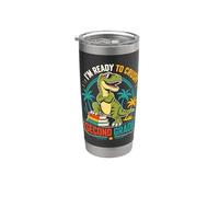 I'm Ready To Crush Deuxième année Dinosaure Fun Back To School Gobelet isotherme en acier inoxydable double paroi