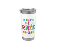 I'm Ready To Rock 2nd Grade Guitar Back To School Gobelet isotherme en acier inoxydable double paroi