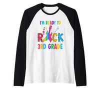 I'm Ready to Rock 3rd Grade Guitar Back to School Manche Raglan