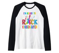 I'm Ready to Rock Kindergarten Guitar Back to School Manche Raglan