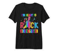 I'm Ready to Rock Kindergarten Guitar Back to School T-Shirt Haut de Gamme