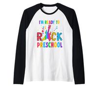 I'm Ready to Rock Preschool Guitar Back to School Manche Raglan