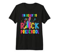 I'm Ready to Rock Preschool Guitar Back to School T-Shirt Haut de Gamme