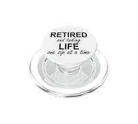 Im Retired and Taking Life One Sip at a Time Retirement Wine PopSockets PopGrip pour MagSafe