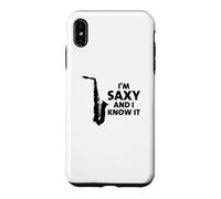 I'm Saxy and I Know it Drôle Saxophone Player Musicien Musicien Coque pour iPhone XS Max