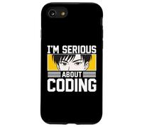 I'm Serious About Coding Anime Eyes Programmer Developer Coque pour iPhone SE (2020) / 7/8
