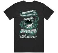 I'm Seriously The Nicest and Meanest Scorpio Scorpion T Shirt Mens Tee Gift New