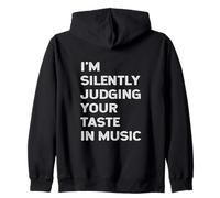 I'm Silently Judging Your Taste in Music Professeur DJ Musicien Sweat à Capuche