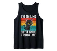 I'm Smiling on The Inside Trust Me Cat Humour Débardeur