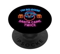 I'm So Good Santa Came Blague de Noël Amusante pour Adulte PopSockets PopGrip Adhésif