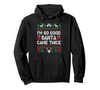 I'm So Good Santa Came Twice Père Noël Assorti Couple de Noël Sweat à Capuche