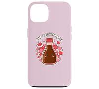 I'm So Into You Adorable Bouteille de Sauce soja Kawai Valentine Couple Coque pour iPhone 13