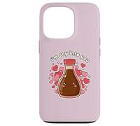 I'm So Into You Adorable Bouteille de Sauce soja Kawai Valentine Couple Coque pour iPhone 13 Pro