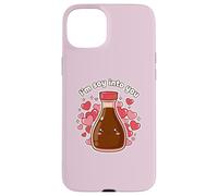 I'm So Into You Adorable Bouteille de Sauce soja Kawai Valentine Couple Coque pour iPhone 15 Plus