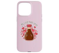 I'm So Into You Adorable Bouteille de Sauce soja Kawai Valentine Couple Coque pour iPhone 15 Pro Max